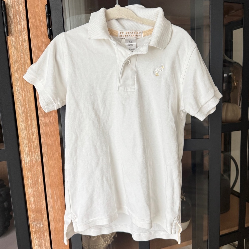 TBBC Prim & Proper Polo short sleeve toddler boys Worth Avenue White Stork pima